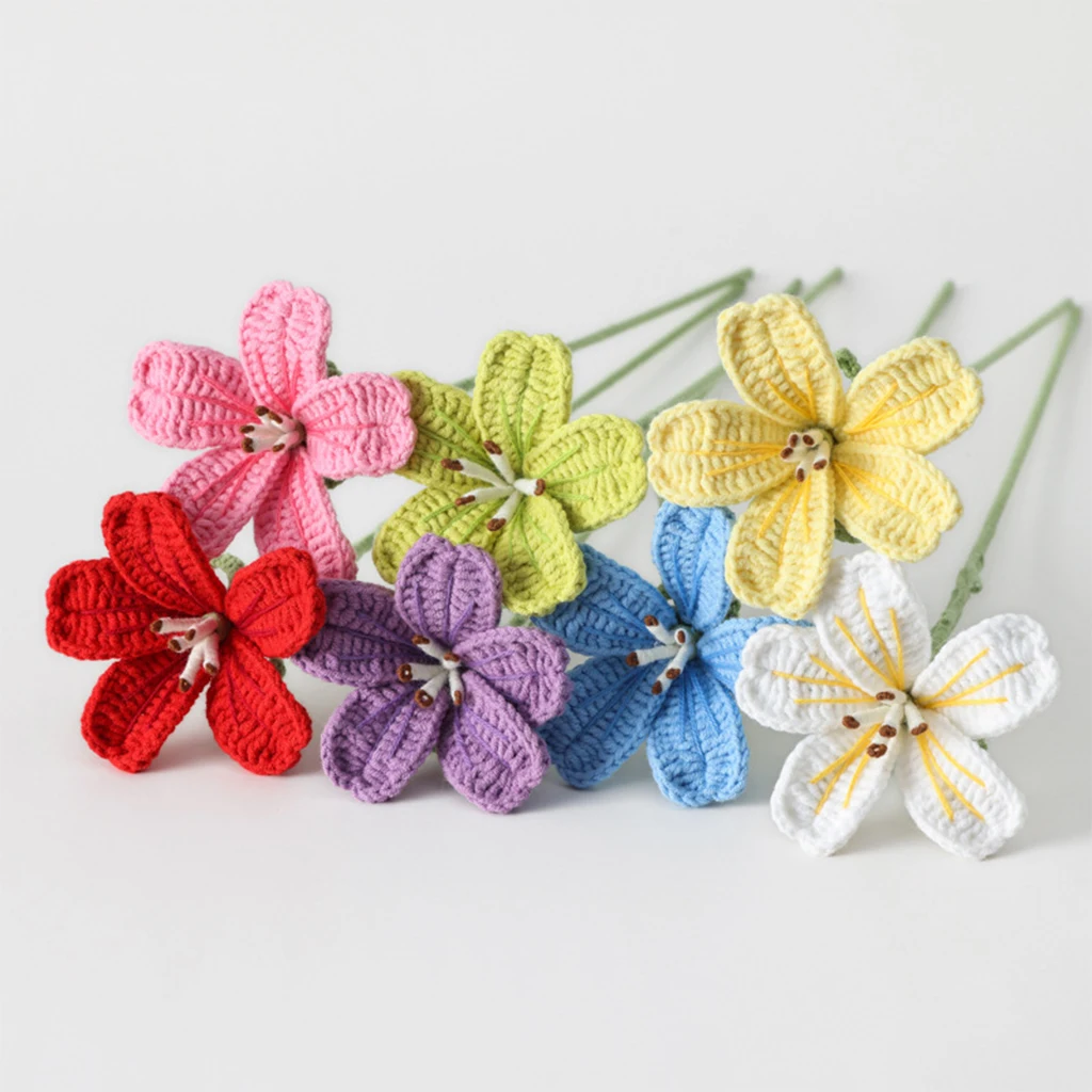 funincloud.com agrostemma githago pattern crochet flower pdf pattern craft diy tutorial for handmade flower bouquets home decor 2